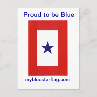 Blue Star Flag Postkarte