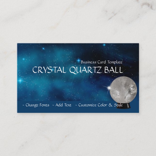 Blue Star Galaxy Reiki Heilung Kristall Visitenkarte (Vorderseite)