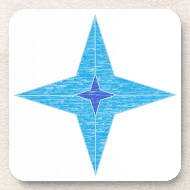 Blue Star Getränkeuntersetzer (Vorderseite)