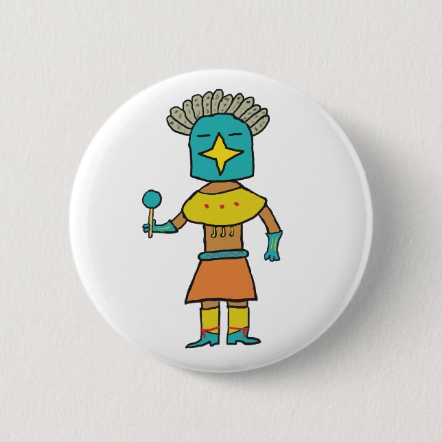 Blue Star Kachina Button (Vorderseite)