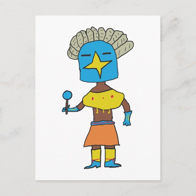 Blue Star Kachina Postkarte (Vorderseite)