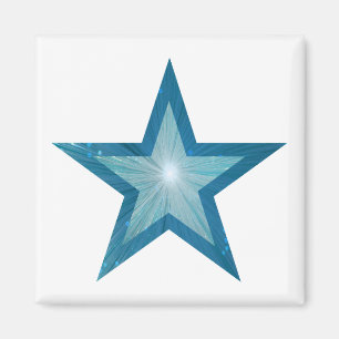 Blue Star Kühlschrankmagnet Quadrat