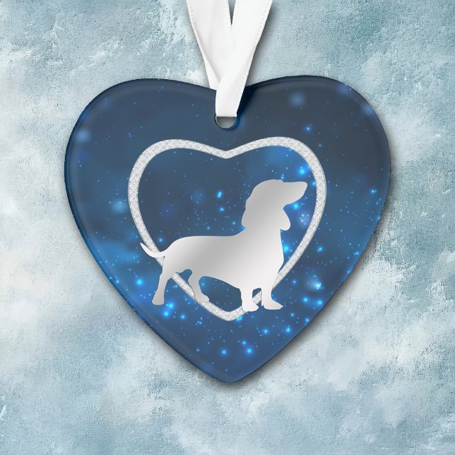 Blue Star Lights Dackel Hund Ornament (Von Creator hochgeladen)