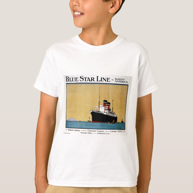 Blue Star Line South America T-Shirt (Vorderseite)