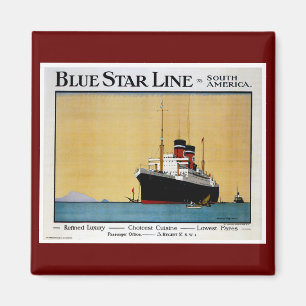 Blue Star Line Südamerika Magnet