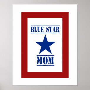 Blue Star Mama Military Poster