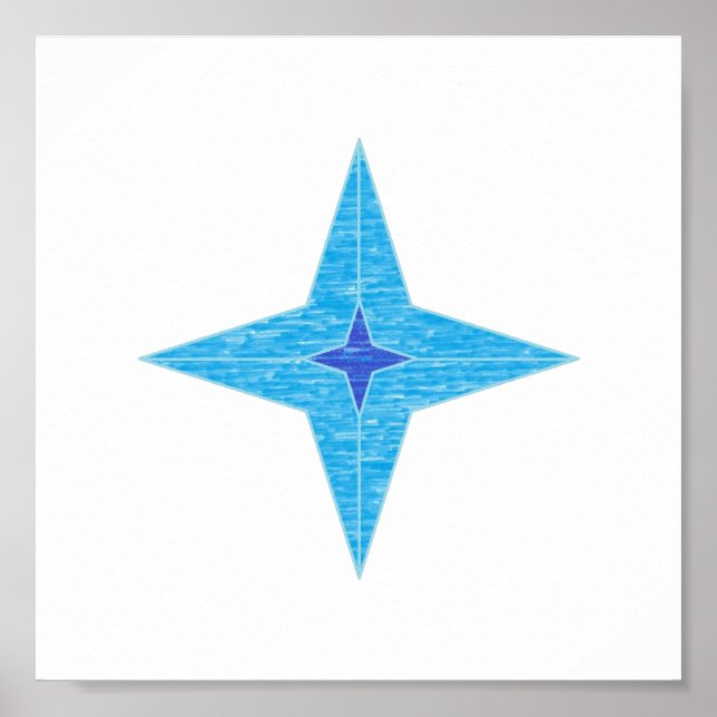 Blue Star Poster (Vorne)