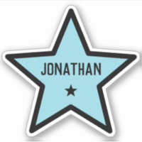 Blue Star Shape Kontur Einfaches Cooles Individuel