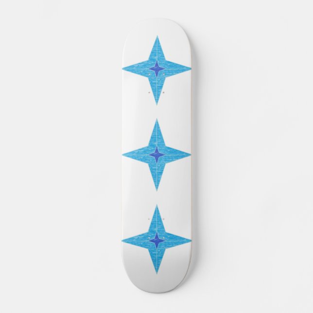 Blue Star Skateboard (Vorderseite)
