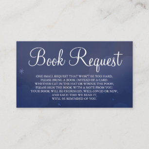 Blue Star Sky Book Request Card Visitenkarte