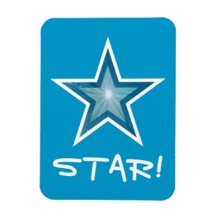 Blue Star 'STAR' flexibler Magnet blau!