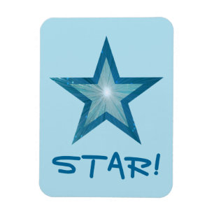 Blue Star 'STAR' flexibler Magnet blau!
