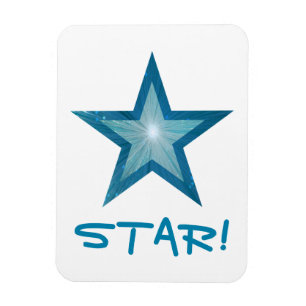 Blue Star 'STAR' flexibler Magnet weiß