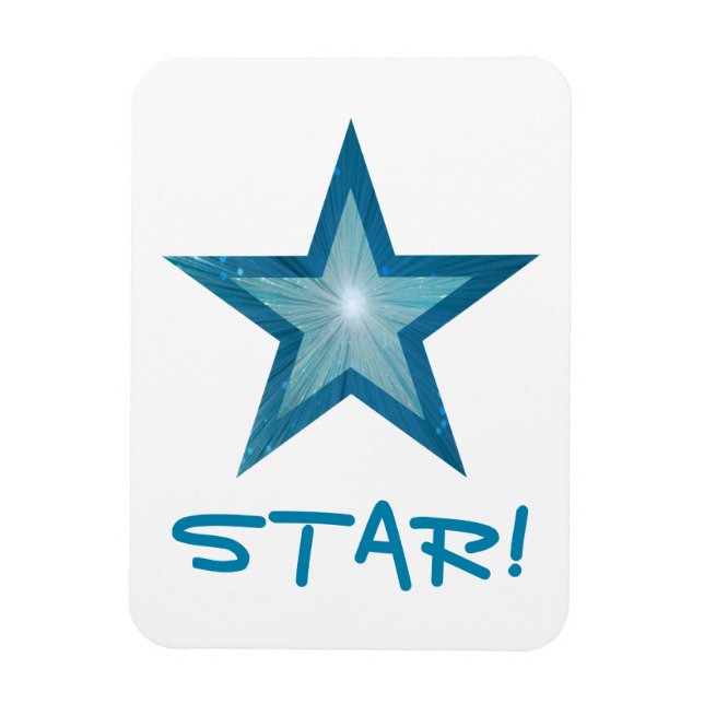 Blue Star 'STAR' flexibler Magnet weiß (Vertikal)