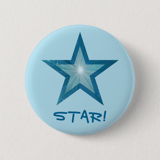 Blue Star 'STAR' Taste blass blau! Button (Vorderseite)