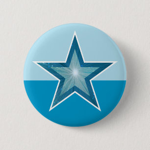 Blue Star-Taste zwei Töne blau Button