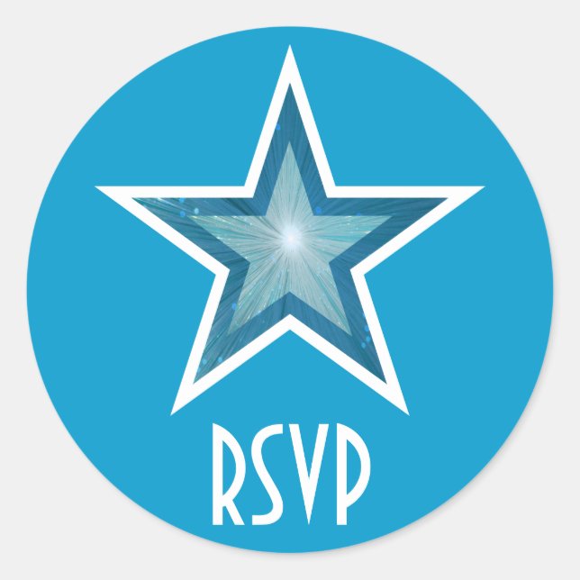 Blue Star UAWG Round Aufkleber blau (Vorderseite)