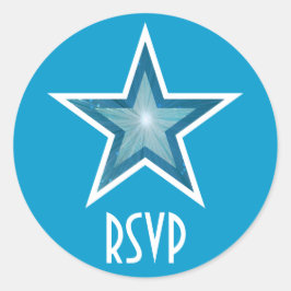 Blue Star UAWG Round Aufkleber blau