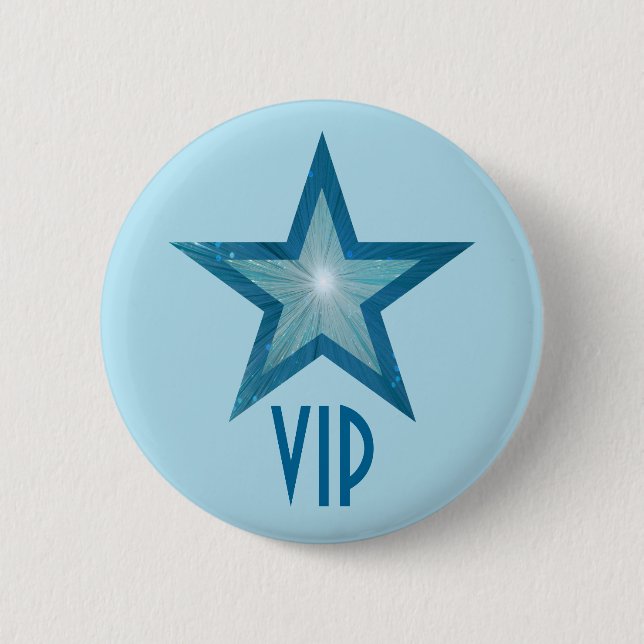 Blue Star 'VIP' button pale blue (Vorderseite)