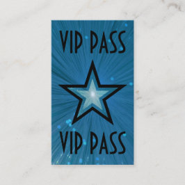 Blue Star "VIP PASS" Visitenkarte schwarz
