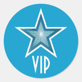 Blue Star VIP Rundaufkleber blau Runder Aufkleber
