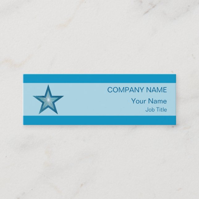 Blue Star Visitenkarte Blass Strip dünn (Vorderseite)