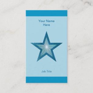 Blue Star Visitenkarte Blaue Streifen vertikal
