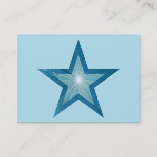 Blue-Star-Visitenkarte in blass blau Visitenkarte
