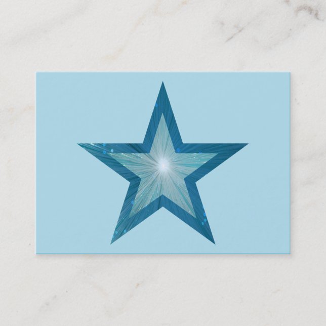 Blue-Star-Visitenkarte in blass blau Visitenkarte (Vorderseite)