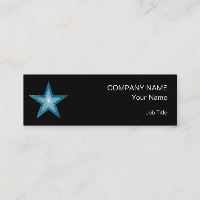 Blue Star Visitenkarte Vorlage schwarz (Vorderseite)