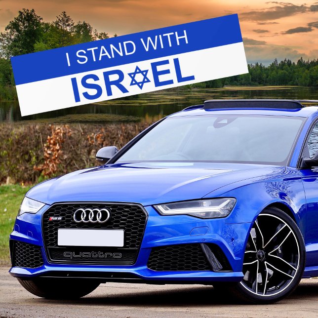 Blue Star von David, ich stehe mit Israel Autoaufkleber (Von Creator hochgeladen)