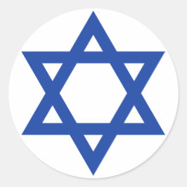 Blue Star von David White Runder Aufkleber