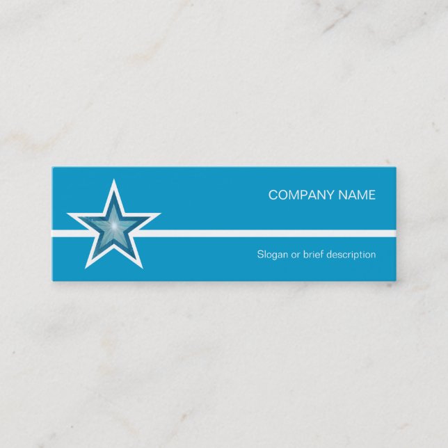 Blue Star White Line Visitenkarte Blue Skinny (Vorderseite)