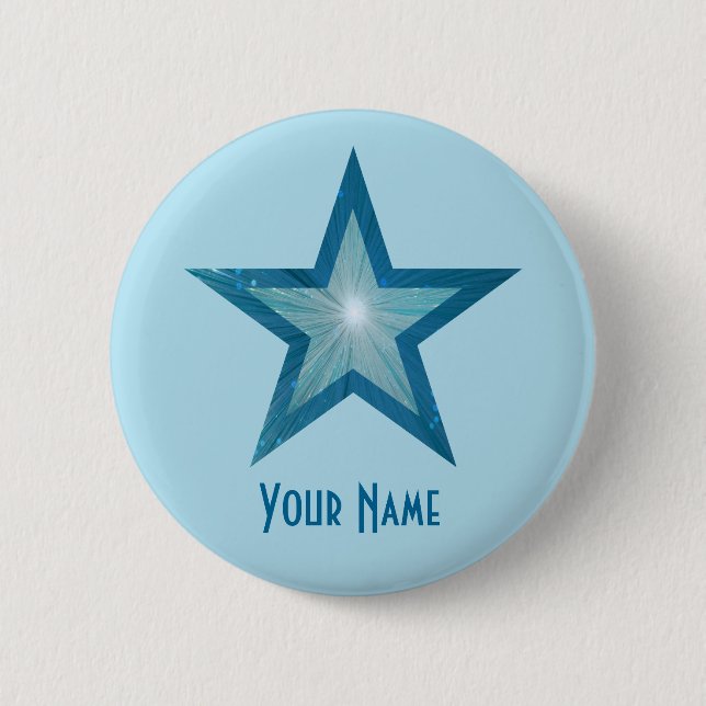 Blue Star "Your Name"-Taste blass blau Button (Vorderseite)