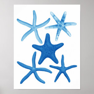 Blue Starfish No.1 Stranddekor Poster