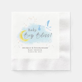 Blue Starlit Baby Boy Bliss Stork Sonderlieferung Serviette