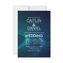 Blue Starry Night Formal Hochzeit Einladung