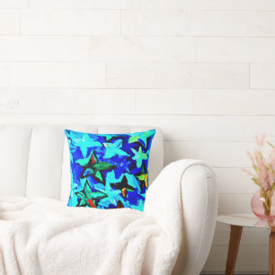 Blue Starry Night Sky. Jetzt kaufen Kissen
