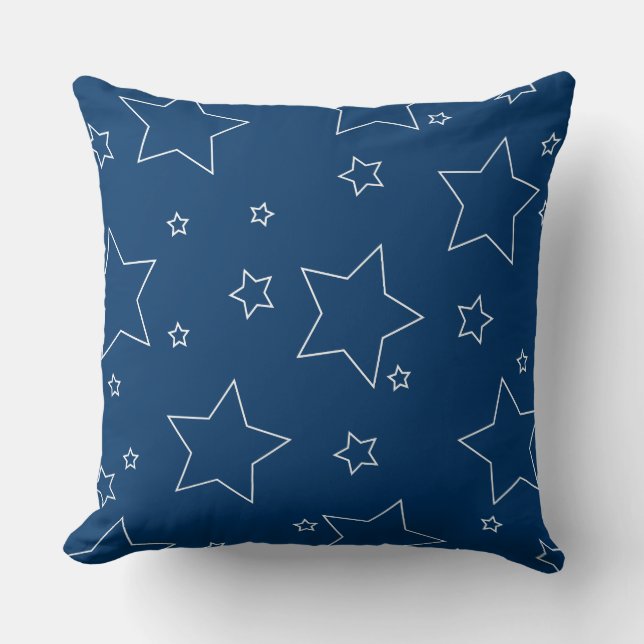 Blue Stars 4. Juli Pillow Kissen (Vorderseite)
