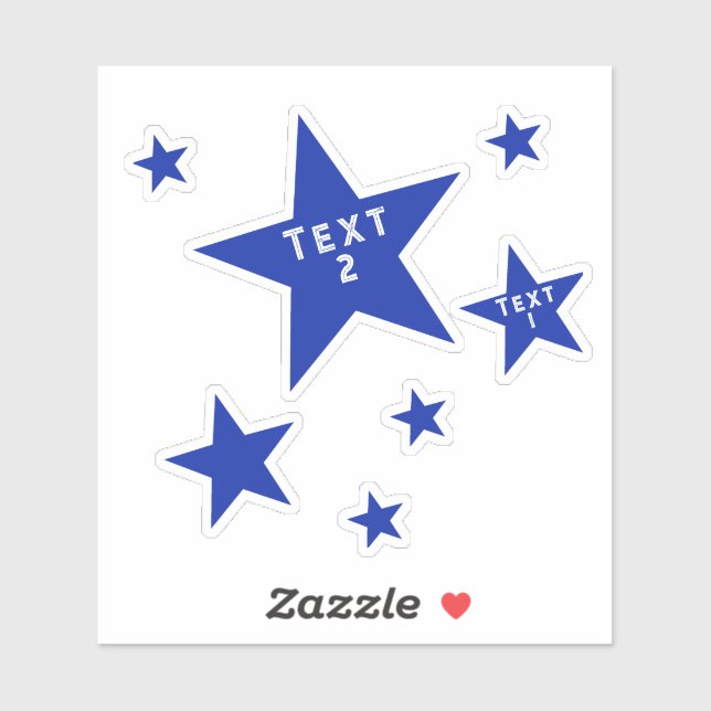 Blue Stars Aufkleber (Blatt)
