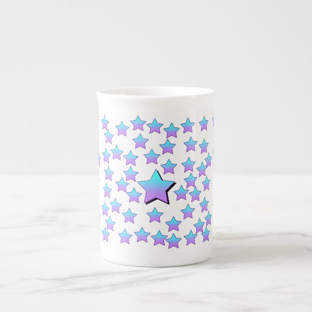 Blue Stars Prozellantasse (Vorderseite)