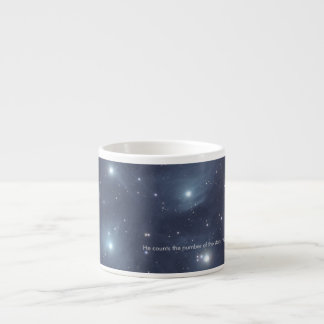 Blue Stars Psalms Scripture Tasse