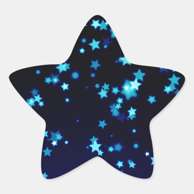 Blue Stars Stern-Aufkleber (Vorderseite)