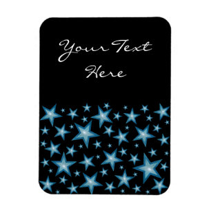 Blue Stars 'Text' flexibler Magnet vertikal schwar