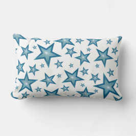 Blue Stars White 'Text' lumbarblau Lendenkissen
