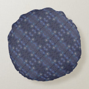 Blue Statement Zwei Rundes Kissen