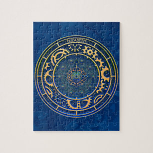 Blue Steampunk Retro Vintag Rusty Art Déco Uhr