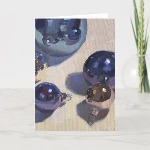 Blue Steel Blank Christmas Card Karte