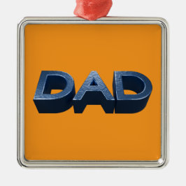Blue Steel Vater Ornament Aus Metall