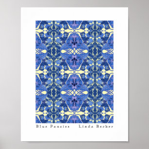 Blue Stiefmütterchen Art von Linda Becker Poster